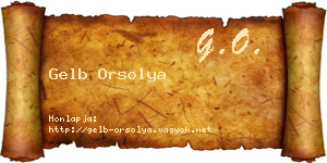 Gelb Orsolya névjegykártya