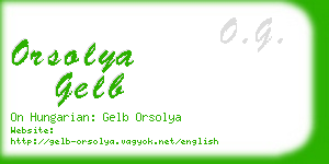 orsolya gelb business card